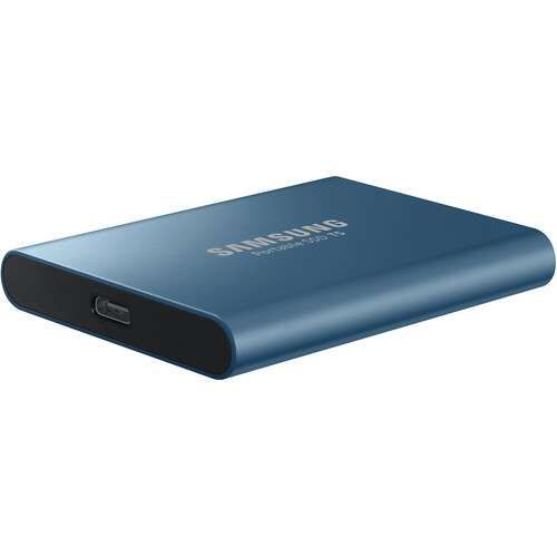 Samsung 500GB T5 Portable Solid-State Drive (Blue)